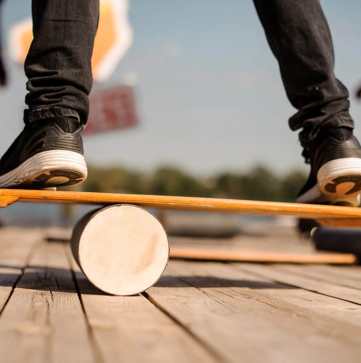Balance Board Fitness - Certainly Wooden Rocker for Kids Yoga