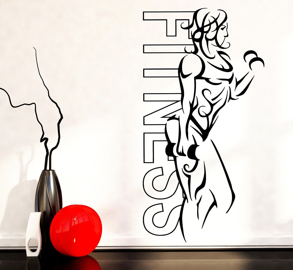 Wall Stickers Vinyl Fitness Gi - огляд і ціна Yoga Fitness Health