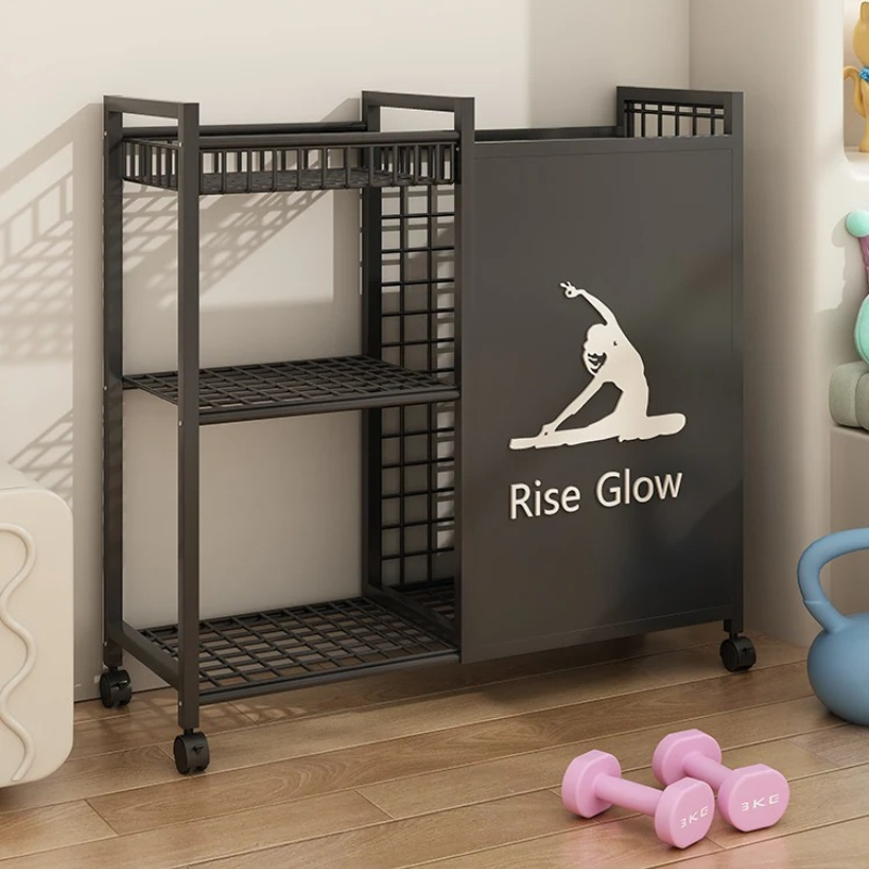 Yoga Fitness Gear - Mobile Fitness Cart with Wheels -