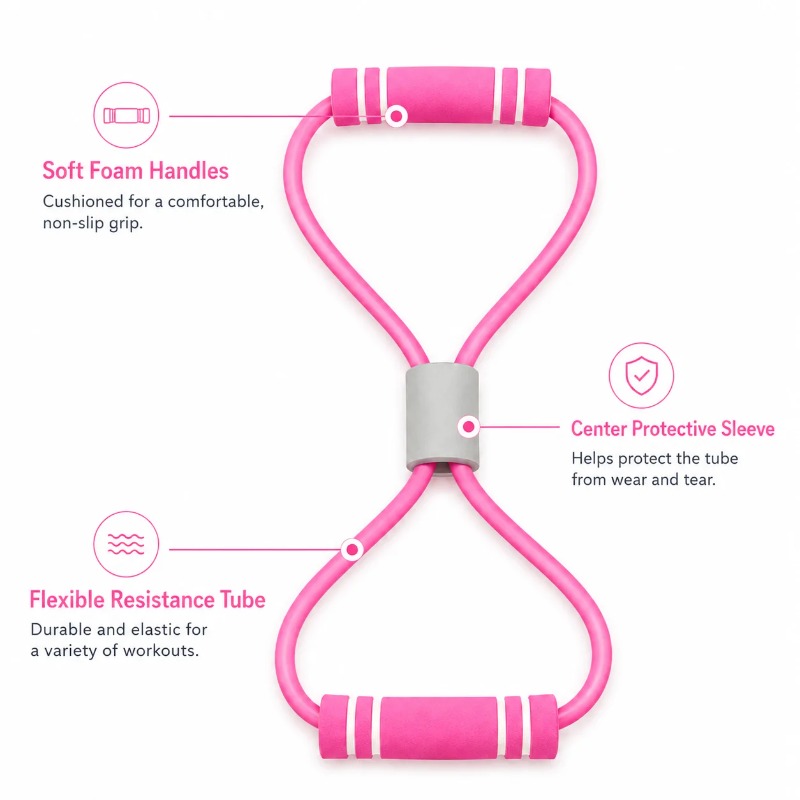 Resistance Bands with Foam Spo - огляд і ціна Yoga Fitness At Home
