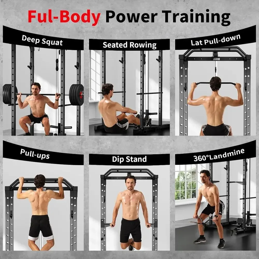 2000LBS Capacity Power Rack wi - огляд і ціна Lat Pulldown Bar