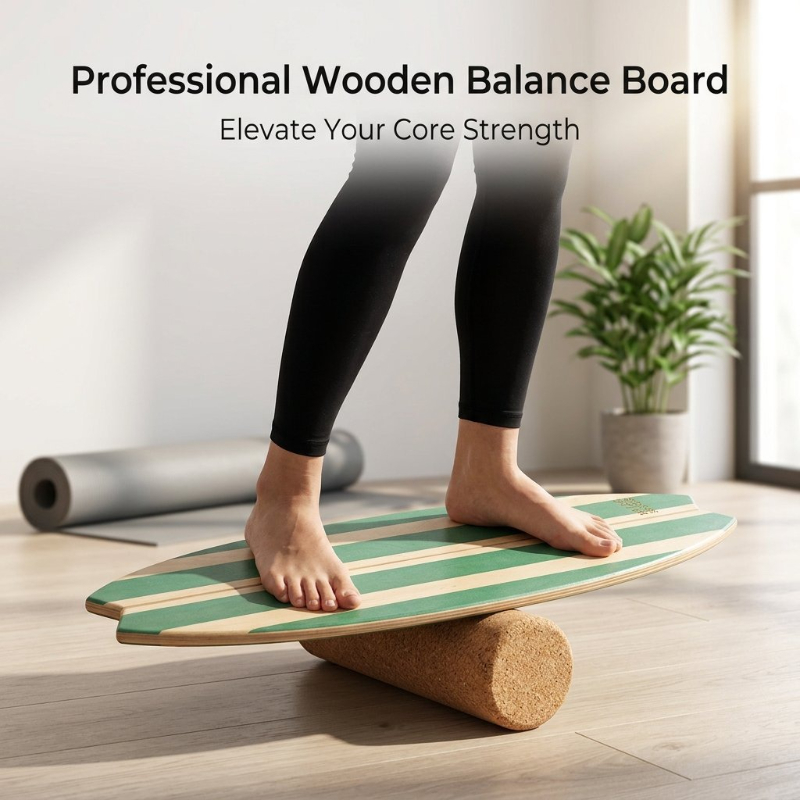 `Fish‑Shaped Wooden Surfing Ba - огляд і ціна Yoga Fitness Gear