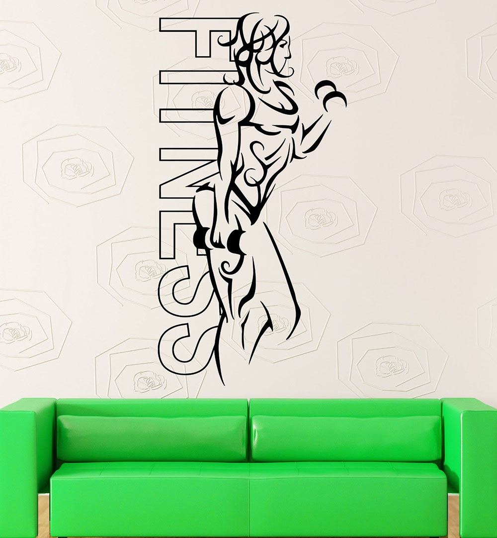 Wall Stickers Vinyl Fitness Gi - огляд і ціна Yoga Fitness Health