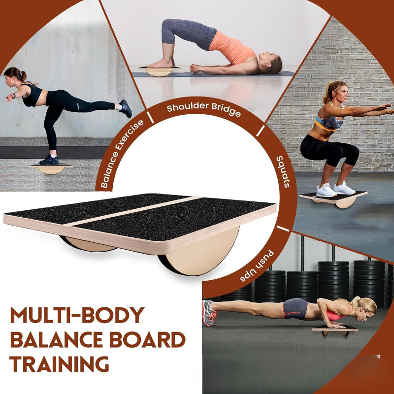 2-in-1 Wooden Tilt Balance Boa - огляд і ціна Balance Board Fitness