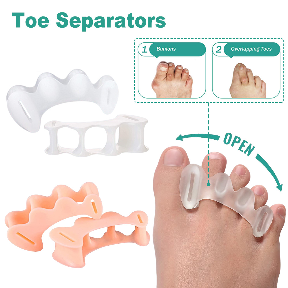 1Pair Gel Hard Silicone Toe Fi - огляд і ціна Yoga Toe Separator
