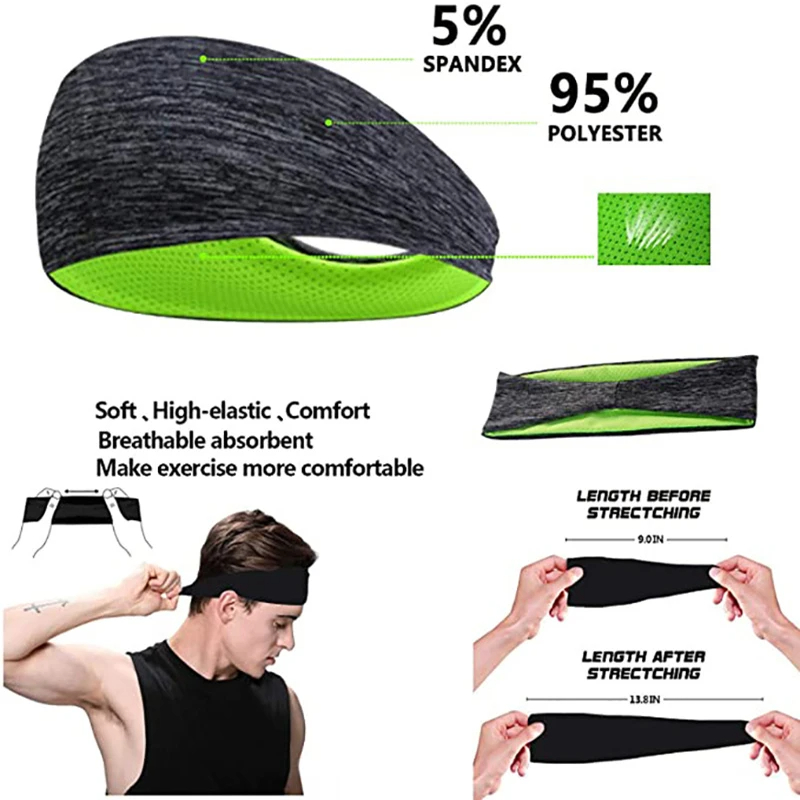 3PCS Sweatband for Men Women E - огляд і ціна Stretch Strap Yoga