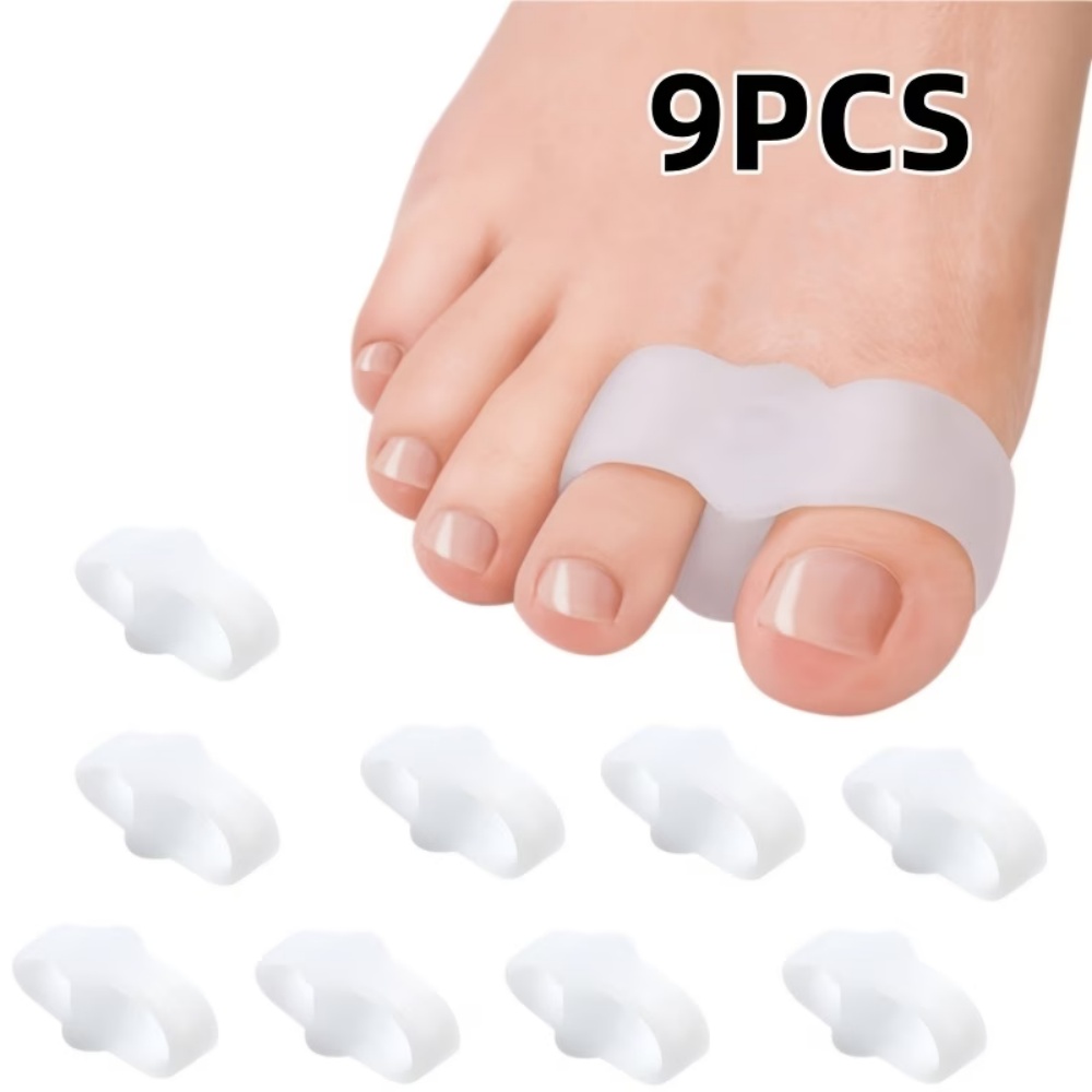 9-Piece Soft Silicone Toe Sepa - огляд і ціна Yoga Toe Separator