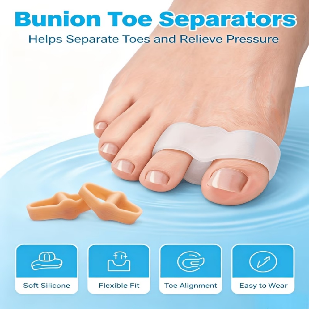9-Piece Soft Silicone Toe Sepa - огляд і ціна Yoga Toe Separator