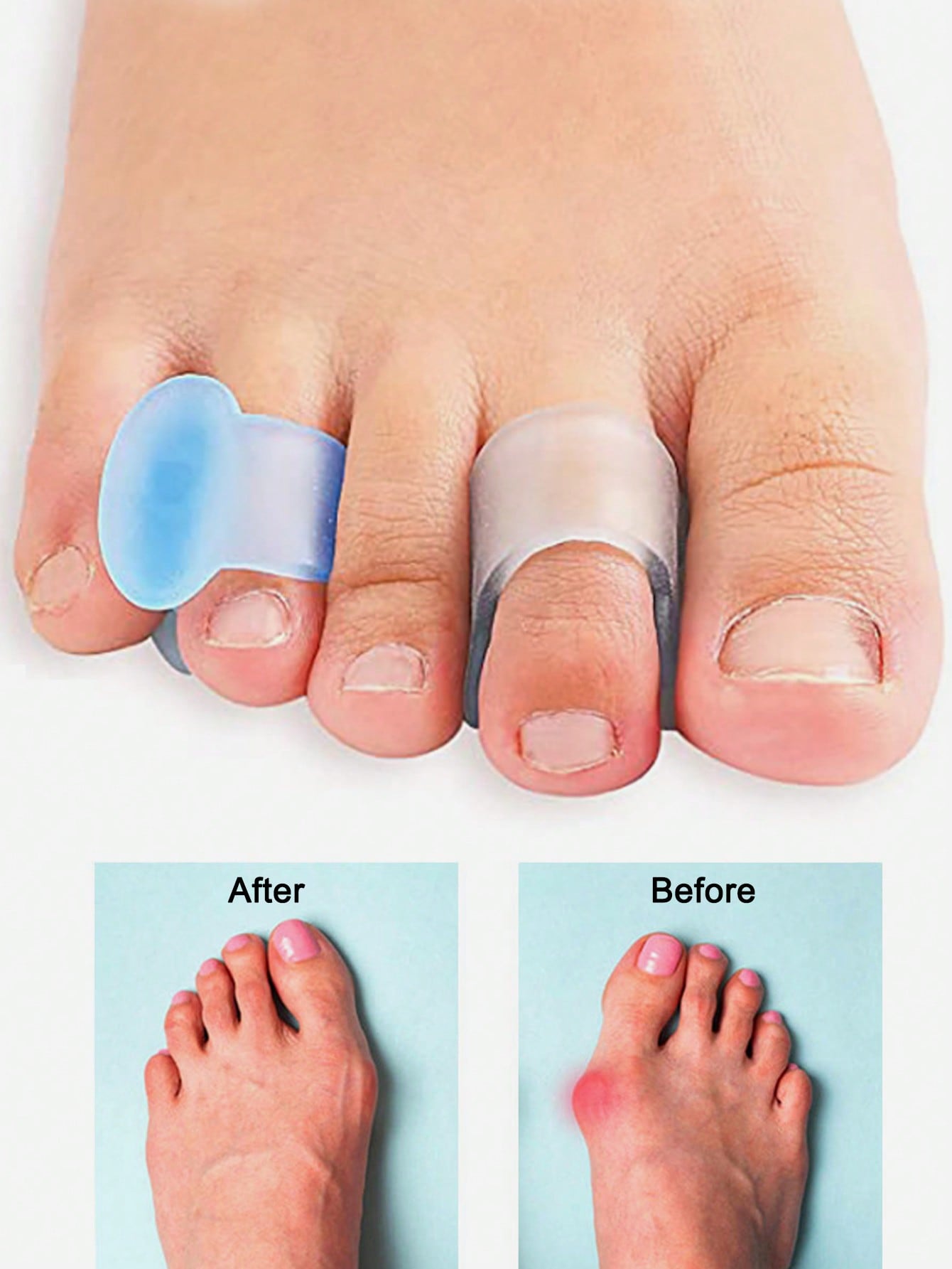 Gel Toe Separator, 4pcs Silico - огляд і ціна Yoga Toe Separator