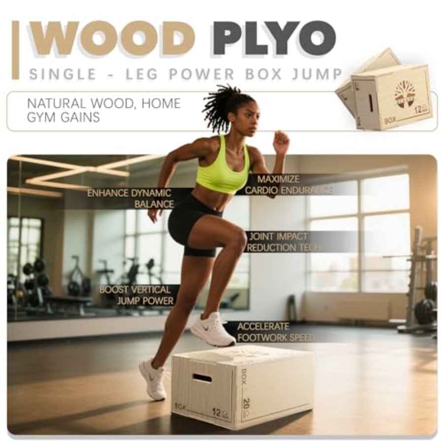 Plyo Box - 3-in-1 wood plyomet - огляд і ціна Plyo Jump Box