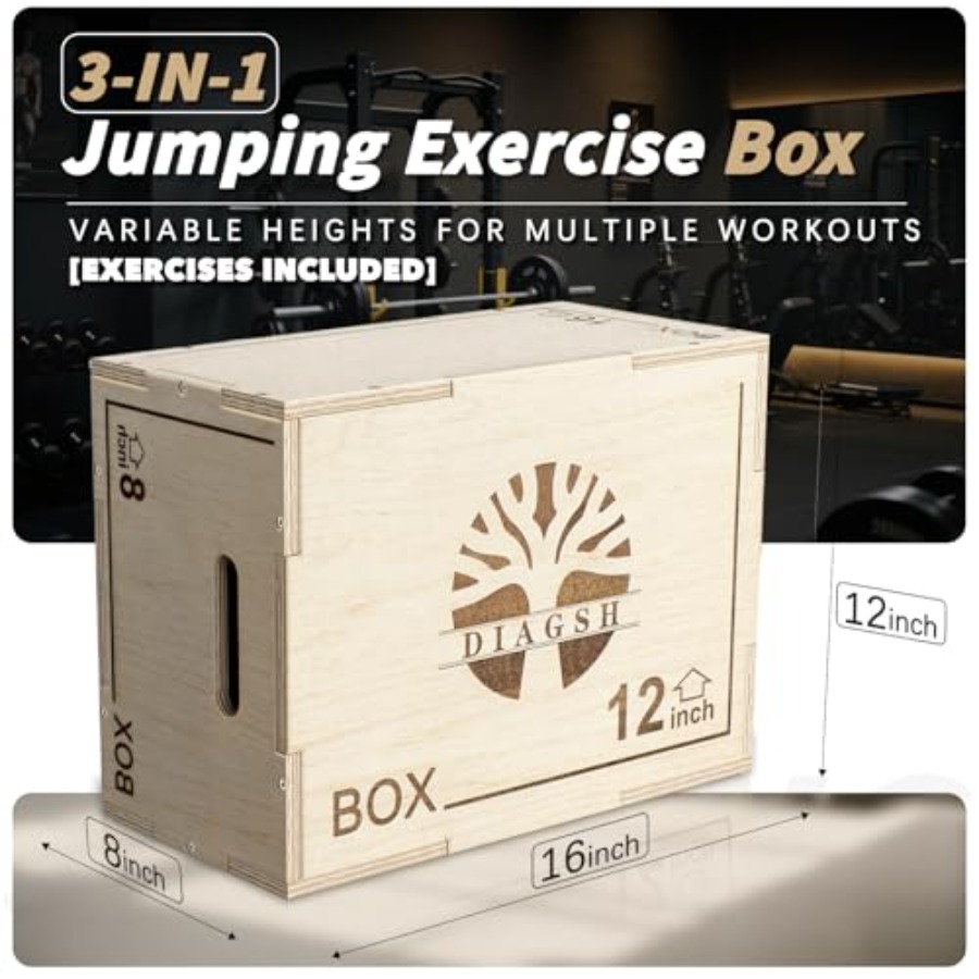 Plyo Box - 3-in-1 wood plyomet - огляд і ціна Plyo Jump Box