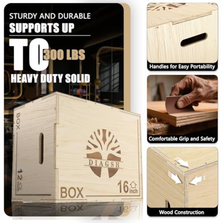 Plyo Box - 3-in-1 wood plyomet - огляд і ціна Plyo Jump Box